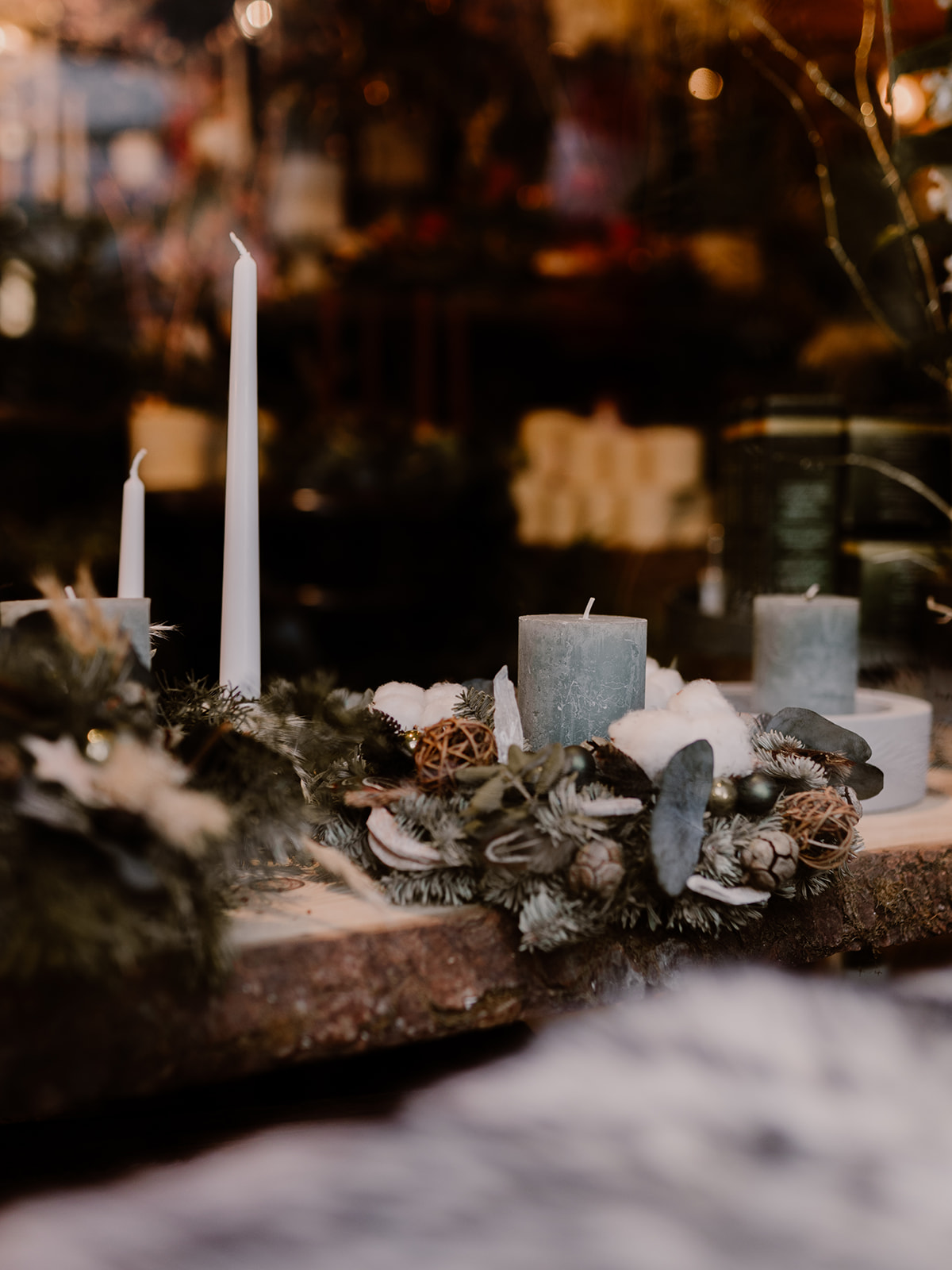 décoration florale d'une table de fête