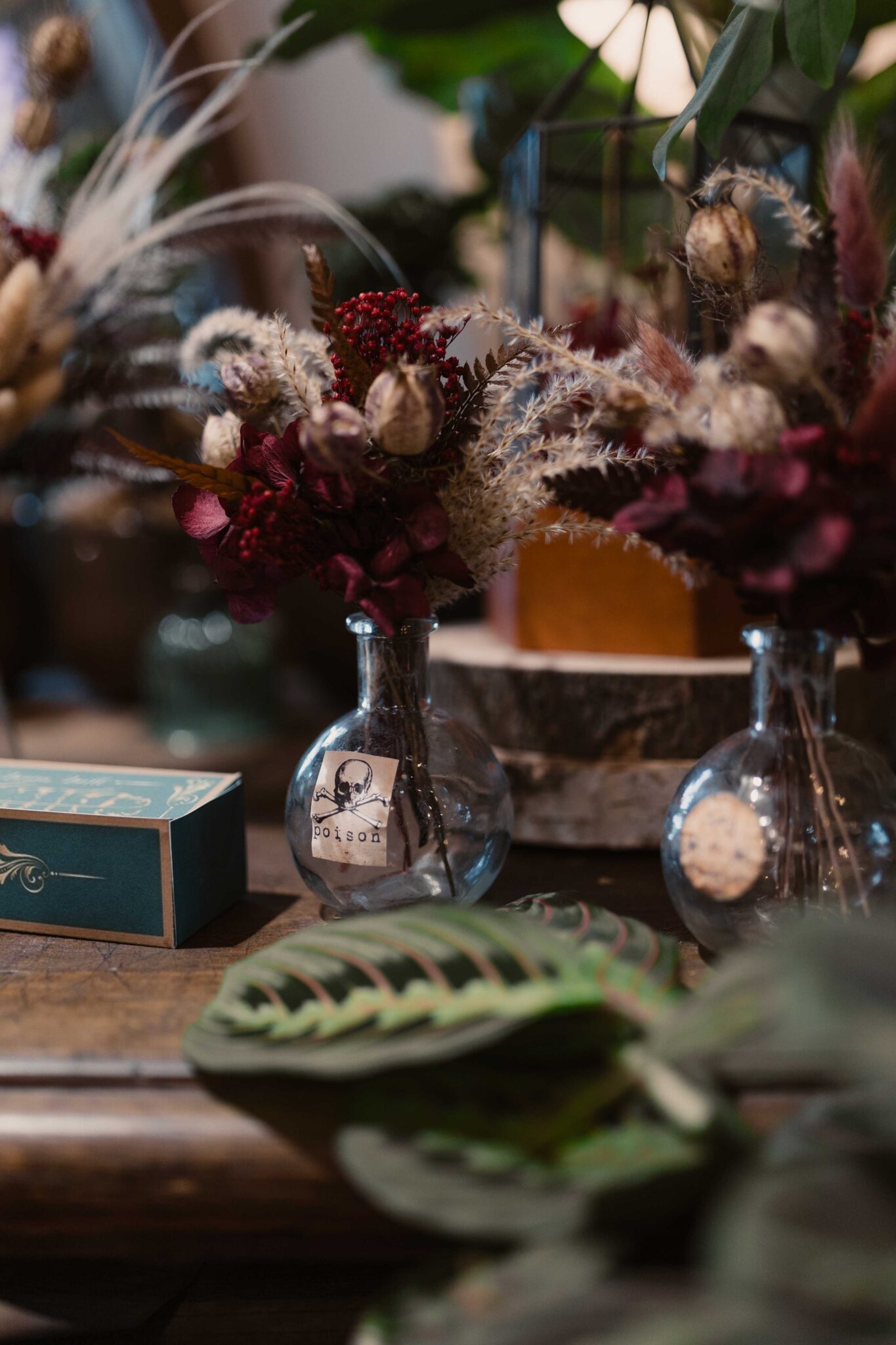 Bouquets de fleurs séchées halloween