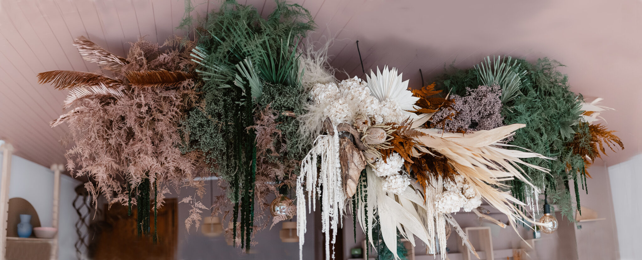 Suspension florale sur mesure boutique Montpellier